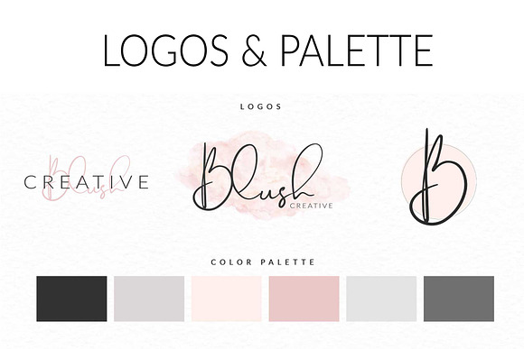 Website Branding Kit |Original Blush in Logo Templates - product preview 3