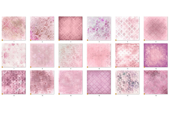 Distressed Pink Damask Textures in Textures - product preview 2