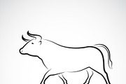 Vector of bull design. Wild Animals.