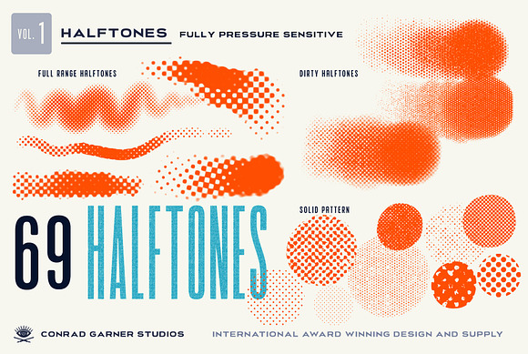 HALFTONE Brushes - Photoshop in Photoshop Brushes - product preview 1
