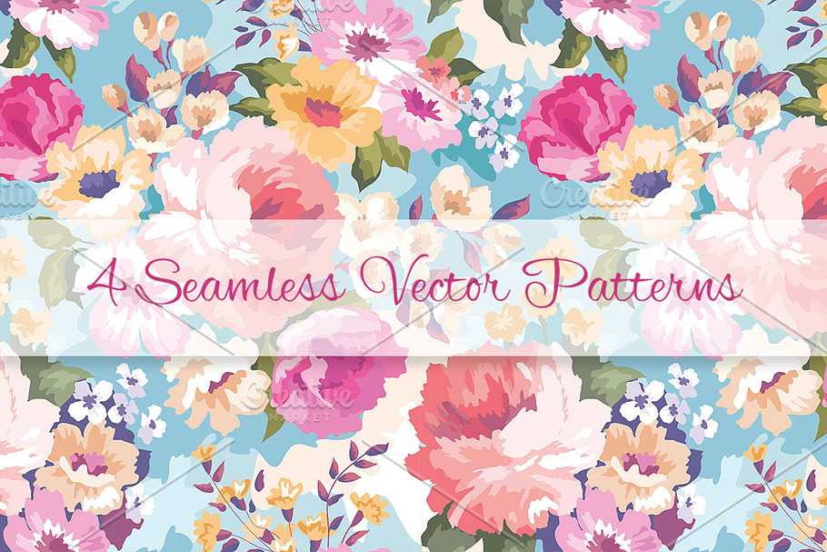 Floral patterns set in Patterns - product preview 8