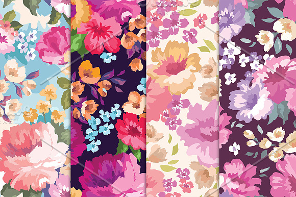 Floral patterns set in Patterns - product preview 1