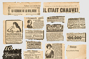 Newspaper pieces magazine pages