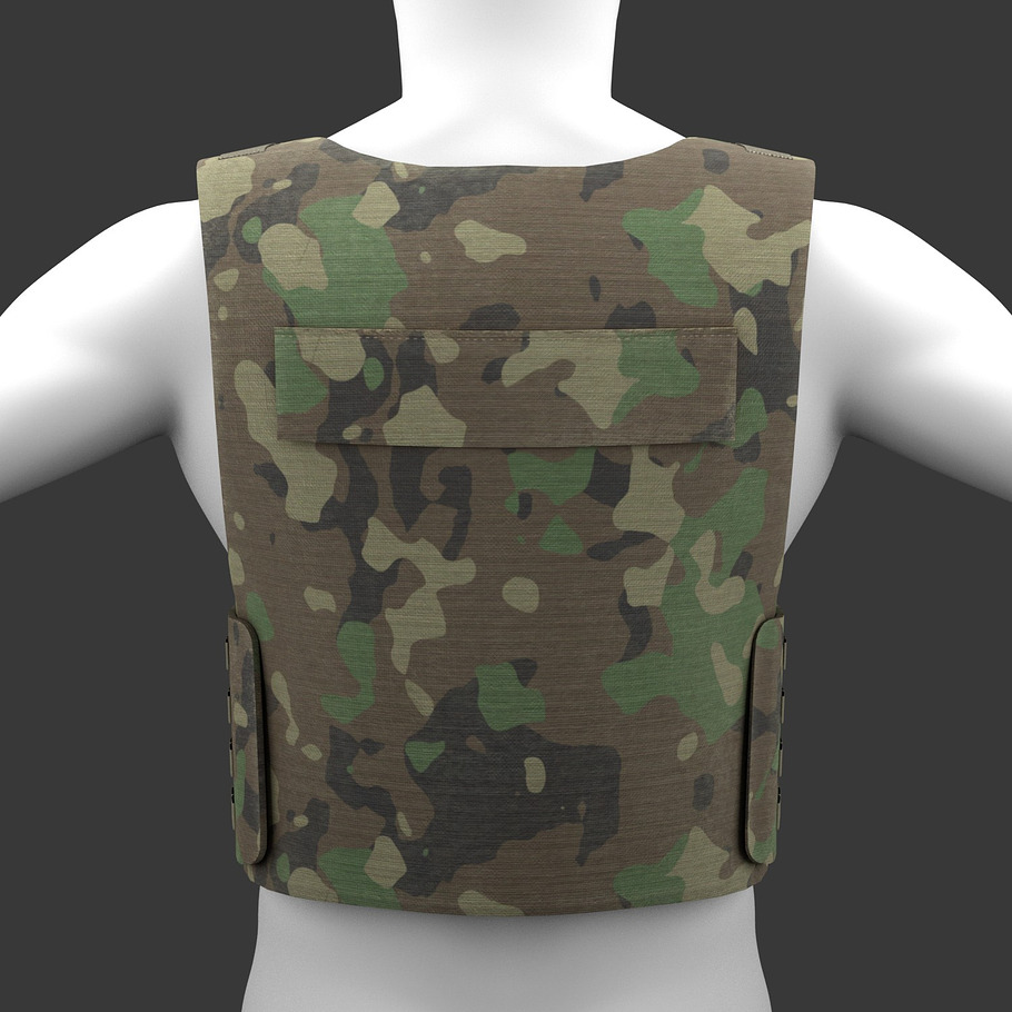 Military Woodland Tactical Vest in Weapons - product preview 2