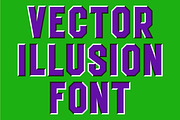 Vector font with illusion of motion