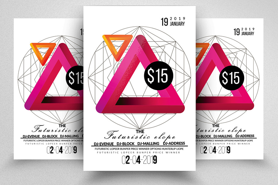 Futuristic Abstract Flyer Templates