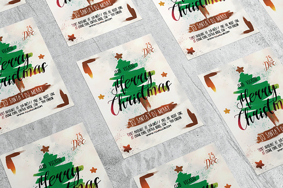 Christmas Art in Flyer Templates - product preview 3