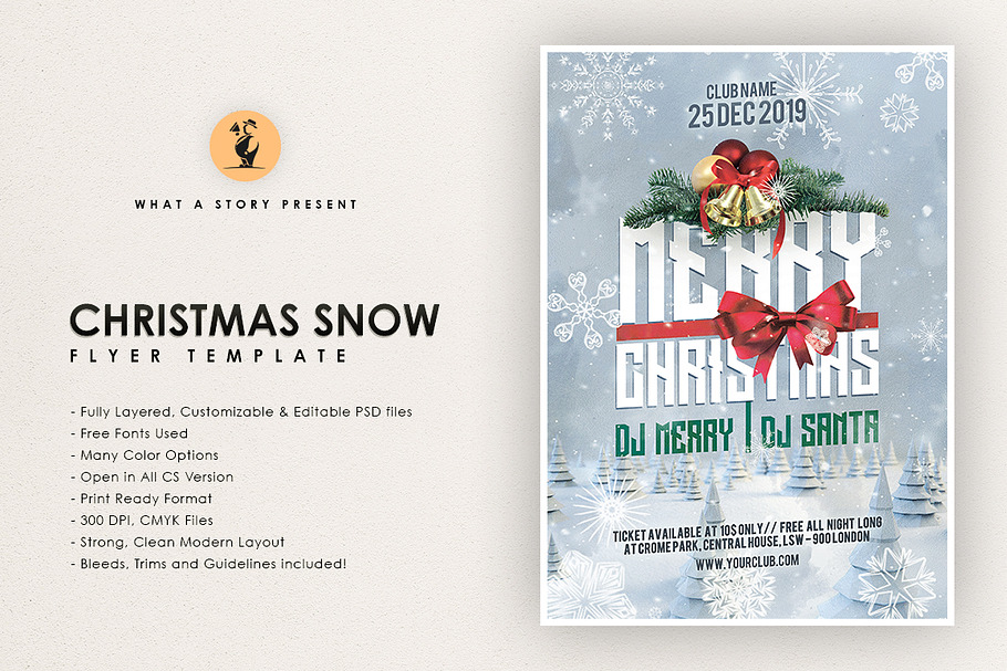 Christmas Snow in Flyer Templates - product preview 8