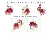 Bouquets of flowers (VECTOR)