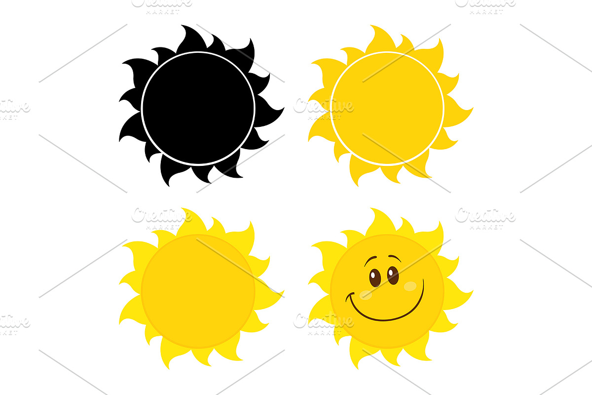 Yellow Simple Suns. Collection in Illustrations - product preview 8
