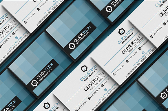 Mosaic Business Card in Business Card Templates - product preview 3
