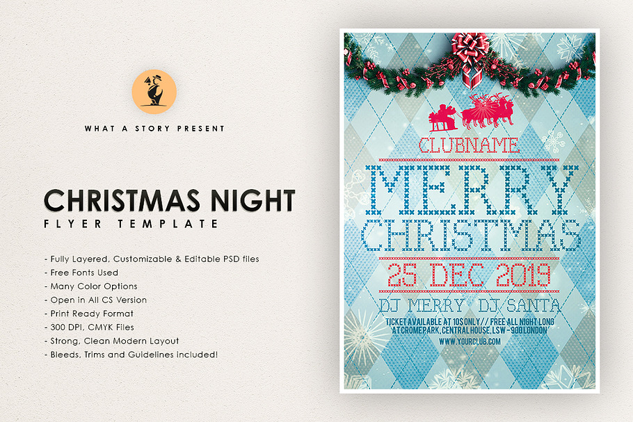 Christmas Night in Flyer Templates - product preview 8