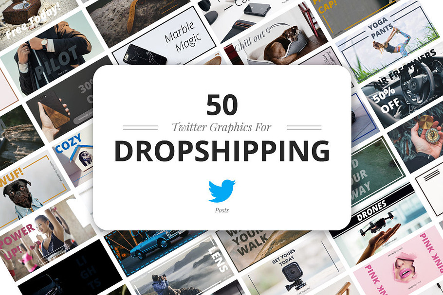 Twitter Dropshipping Graphics in Twitter Templates - product preview 8