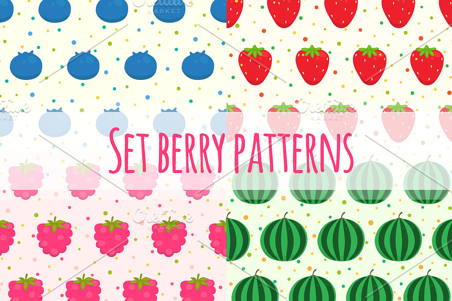 Set berry patterns in Patterns - product preview 8