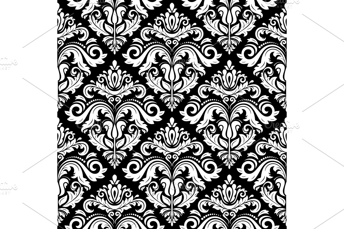 Floral Seamless Vector Pattern. Orient Abstract Background in Illustrations - product preview 8