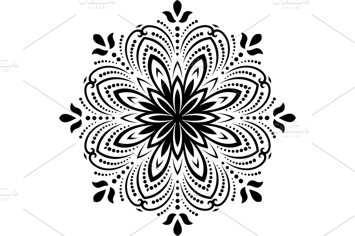 Floral Vector Pattern. Orient Abstract Background in Illustrations - product preview 8