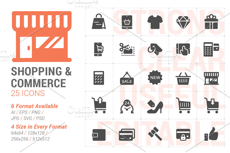 Shopping & Commerce Filled Icon in Graphics - product preview 8