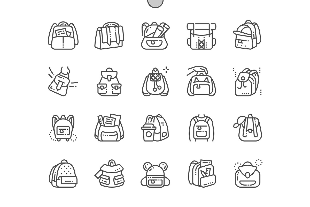 Backpacks Line Icons in Icons - product preview 8