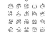 Backpacks Line Icons