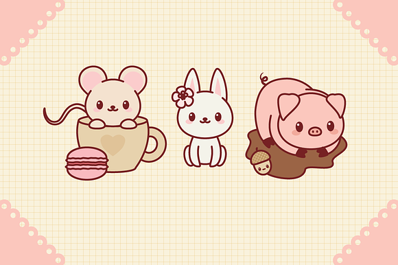 Kawaii Animals in Illustrations - product preview 1