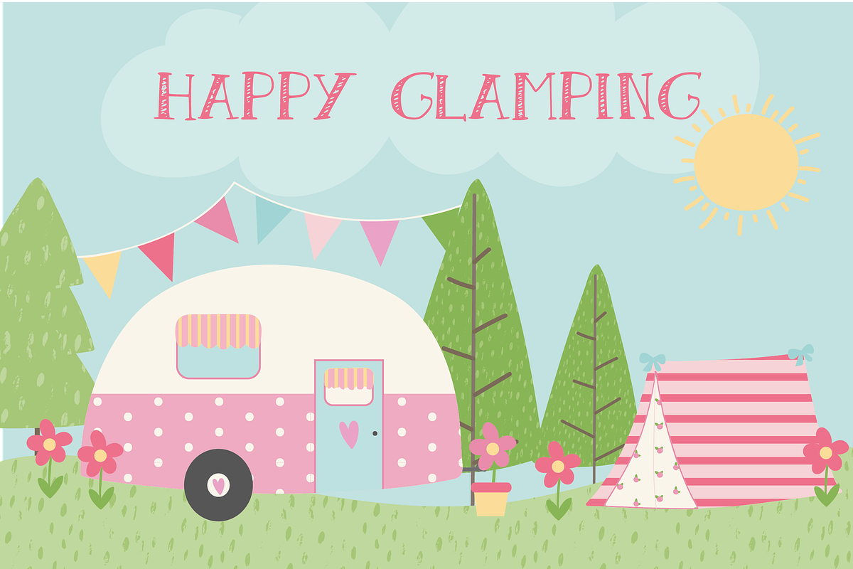 Happy Glamping in Illustrations - product preview 8