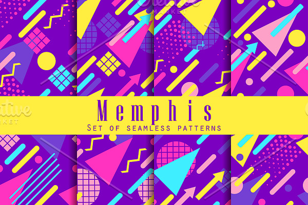 Memphis seamless pattern