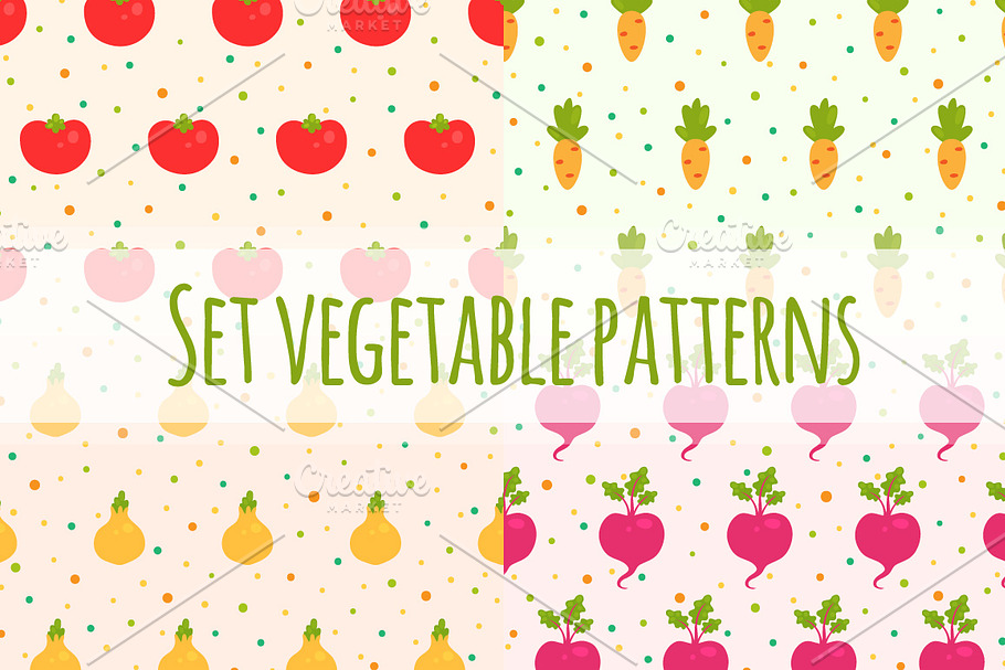 Set vegetable patterns in Patterns - product preview 8