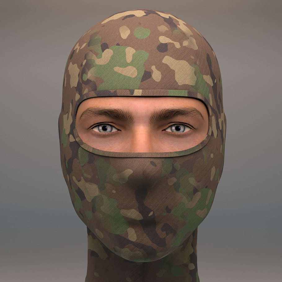 Military Balaclava mask Woodland in Weapons - product preview 1