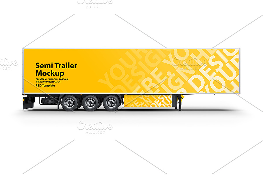 Download Truck Semi Trailer PSD Mockup | Creative Mockup Templates ...