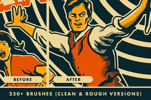 Horrific Halftones Photoshop Brushes in Add-Ons - product preview 1