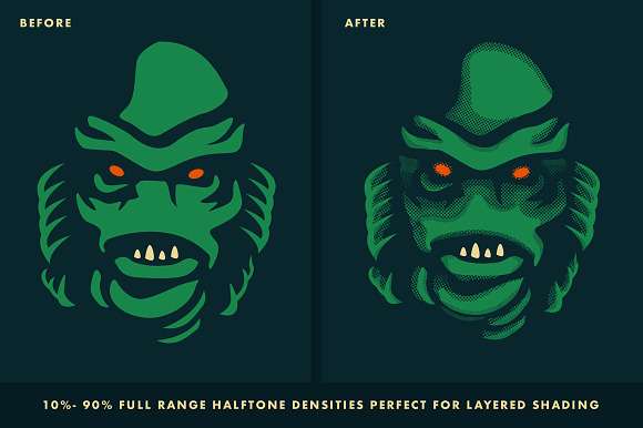 Horrific Halftones Photoshop Brushes in Add-Ons - product preview 5