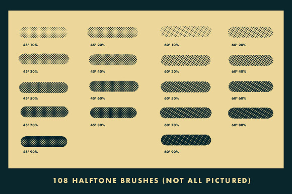 Horrific Halftones Photoshop Brushes in Add-Ons - product preview 8