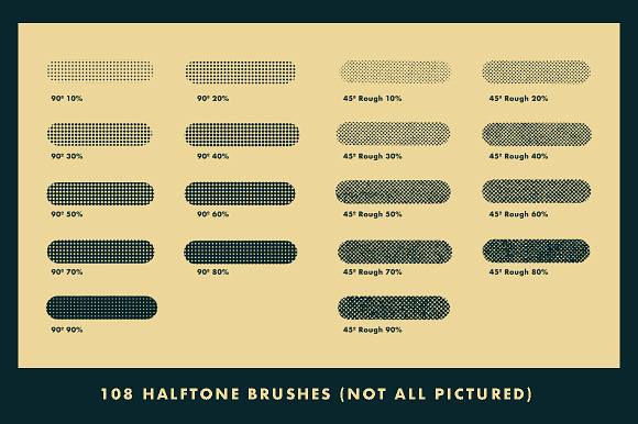 Horrific Halftones Photoshop Brushes in Add-Ons - product preview 9