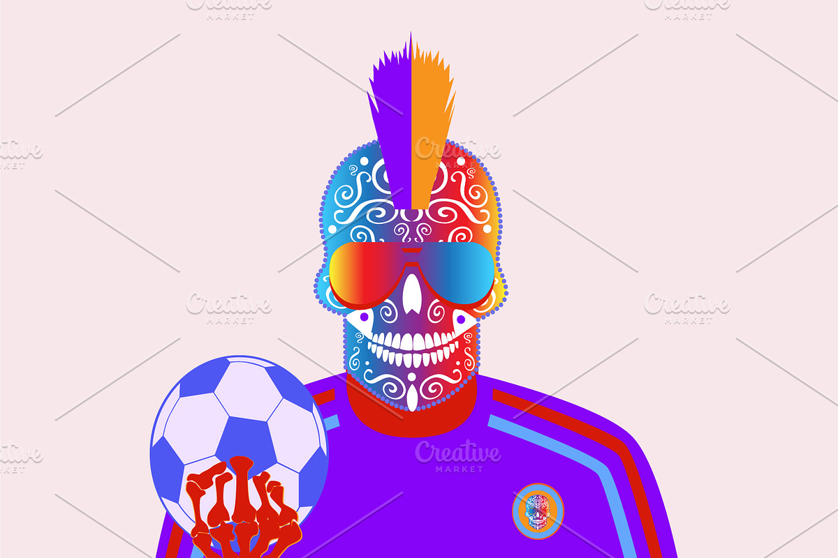 Fifa world cup soccer player skull  in Graphics - product preview 8