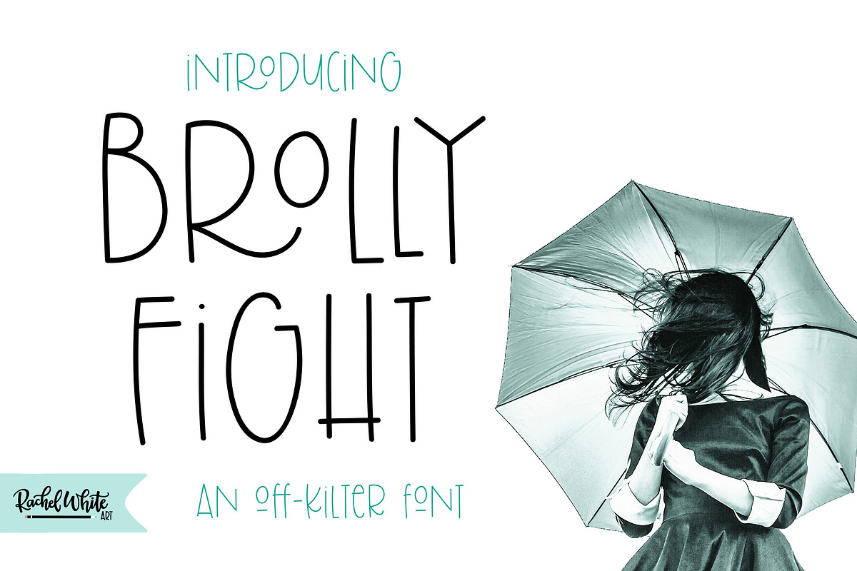 Brolly Fight, an off kilter font in Art Deco Fonts - product preview 8