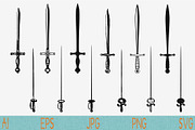 medieval, knightly sword svg png eps