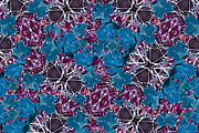 Stylized Floral Collage Pattern