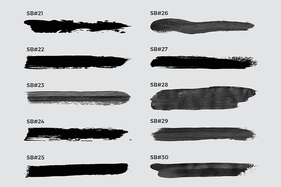 100 Brush Strokes For Illustrator in Photoshop Brushes - product preview 3
