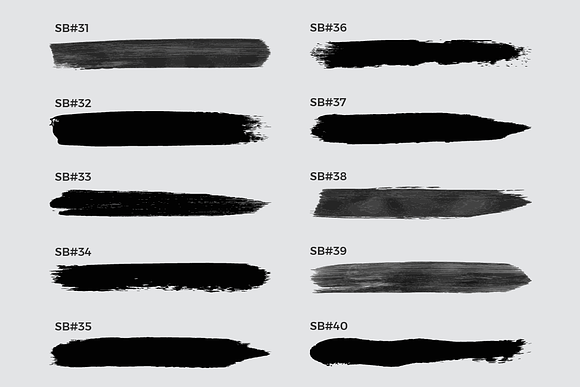 100 Brush Strokes For Illustrator in Photoshop Brushes - product preview 4