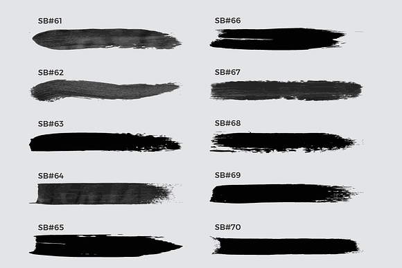 100 Brush Strokes For Illustrator in Photoshop Brushes - product preview 7