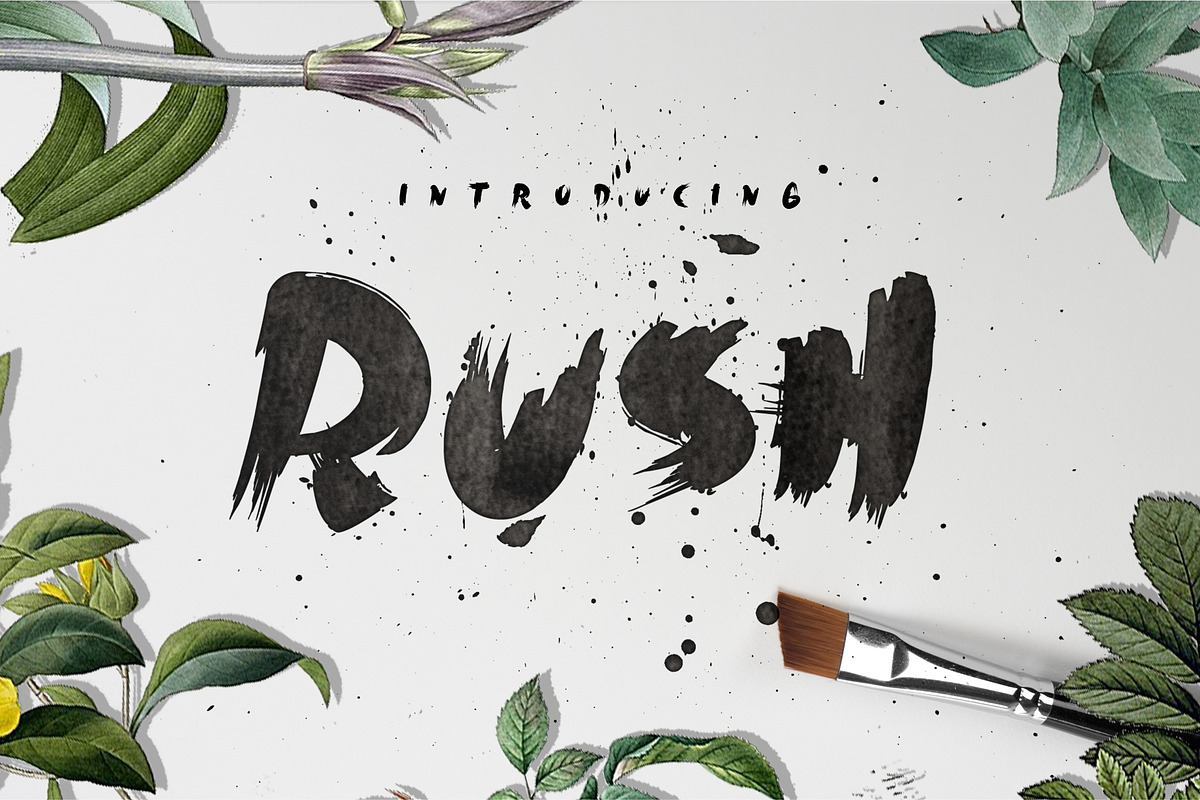 Rush Brush Font in Display Fonts - product preview 8