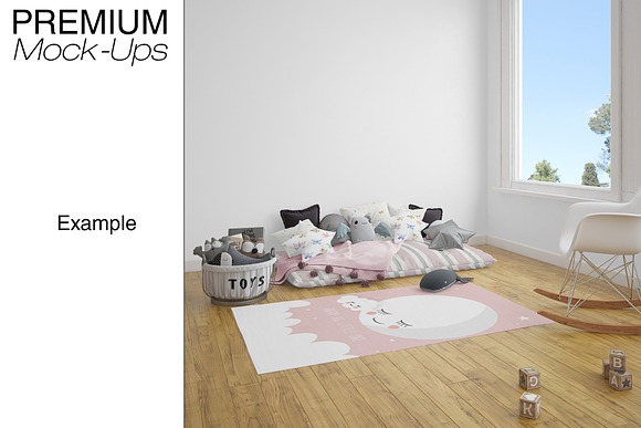 Kids Room Carpets - 4 Shapes in Product Mockups - product preview 9