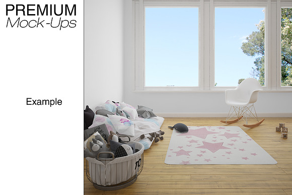 Kids Room Carpets - 4 Shapes in Product Mockups - product preview 10