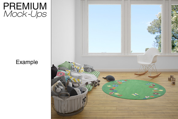Kids Room Carpets - 4 Shapes in Product Mockups - product preview 15