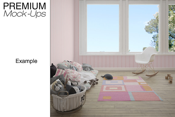 Kids Room Carpets - 4 Shapes in Product Mockups - product preview 16