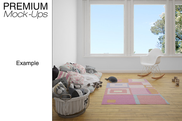 Kids Room Carpets - 4 Shapes in Product Mockups - product preview 17