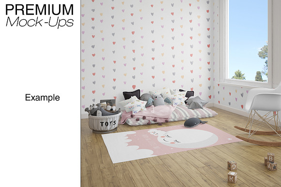 Kids Room Carpets - 4 Shapes in Product Mockups - product preview 18