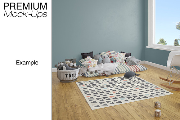 Kids Room Carpets - 4 Shapes in Product Mockups - product preview 19