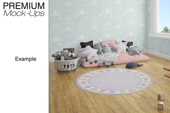 Kids Room Carpets - 4 Shapes in Product Mockups - product preview 20
