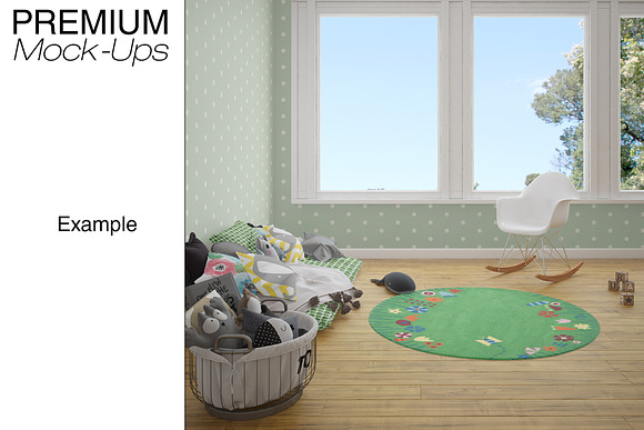 Kids Room Carpets - 4 Shapes in Product Mockups - product preview 22